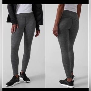 NWOT Athleta Altitude Tight in Polartec Power Stretch Size Petit smal color grey